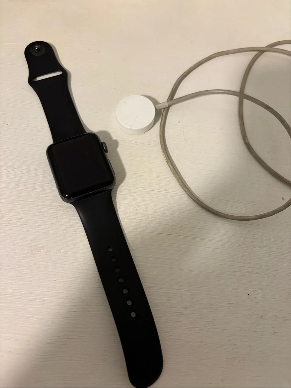 Apple Black Smartwatch with Black Silicone Band